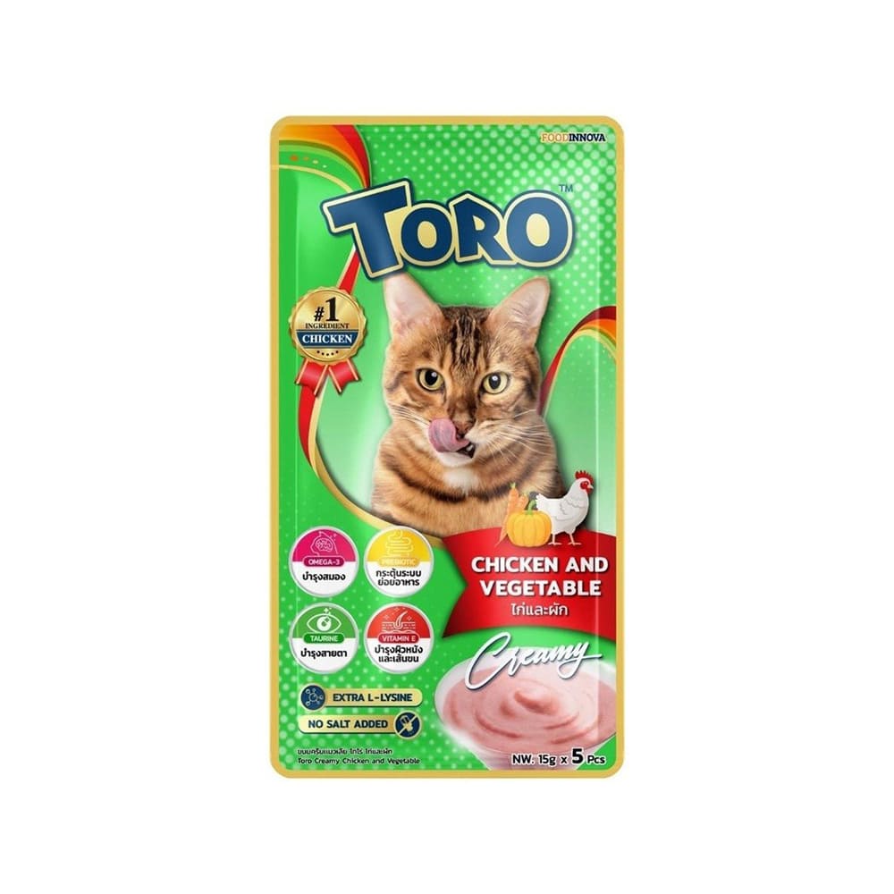 Toro Toro Lickable Treat Chicken and Vegetable (5*15g)