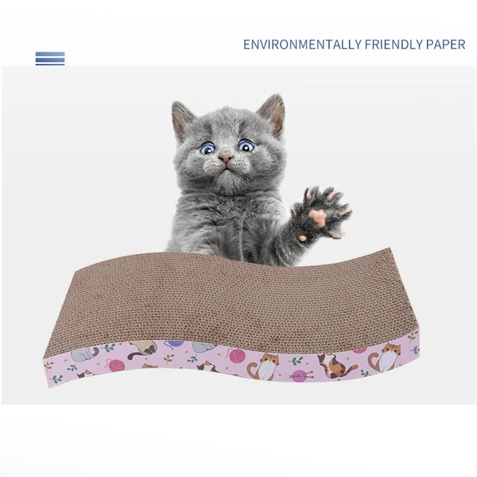 Curved Cat Scratcher Board Toy