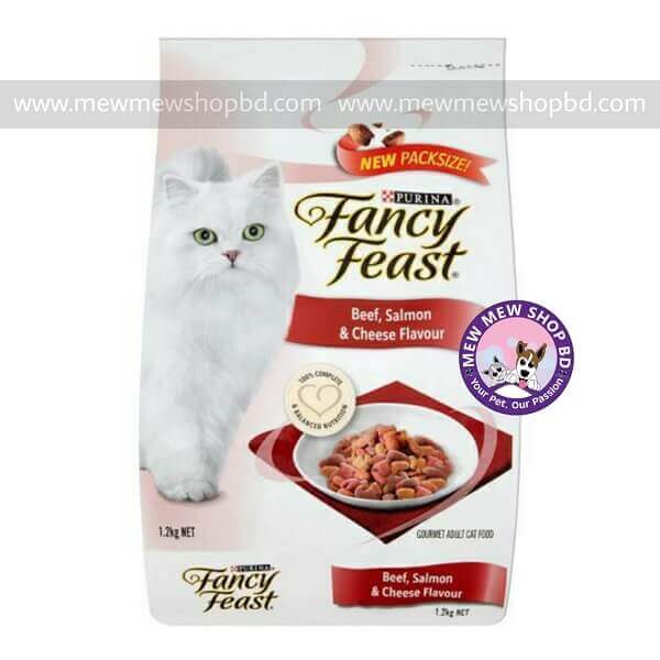 Fancy Feast Adult Dry Cat Food Beef, Salmon & Cheese 1.2kg