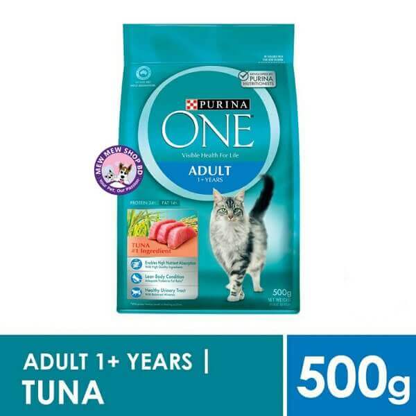 Purina One Adult Cat Food with Tuna 500g