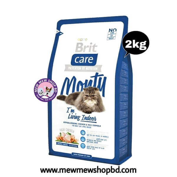 Brit Care Adult Cat Food Monty indoor 2Kg