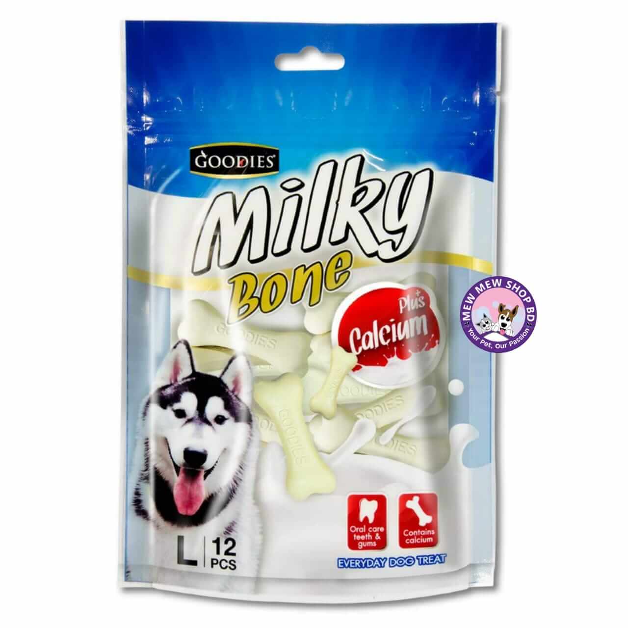 Goodies Milky Bone Calcium+ (228g) 12 Pieces