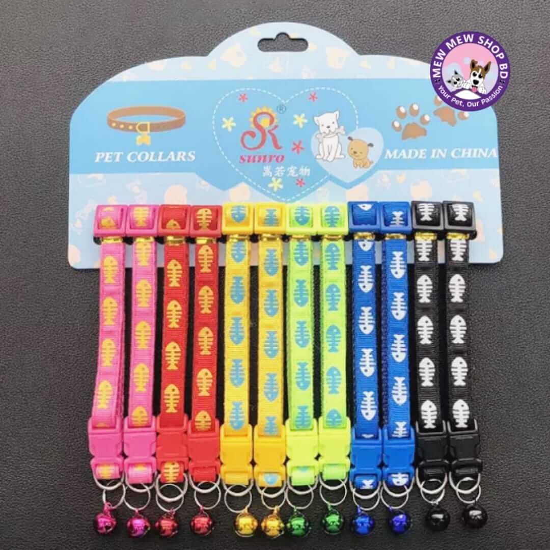 Adjustable Fish Print Collar