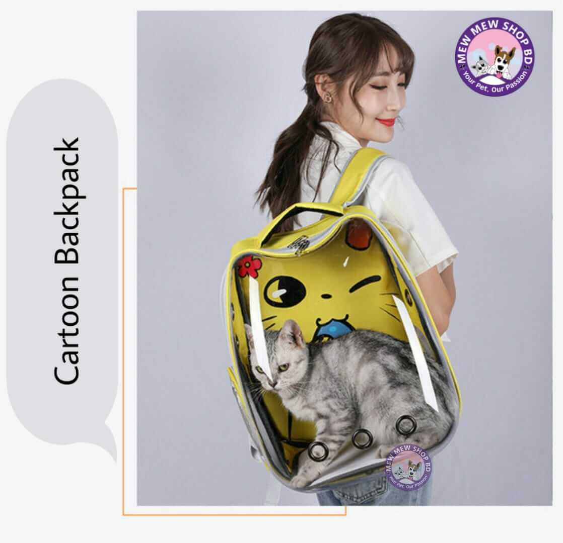 Cute Cartoon Backpack Bag for Pet Cat for Carrying