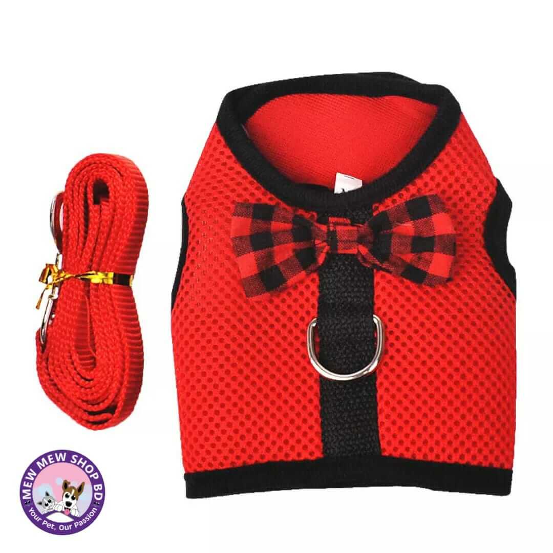 Jacket Harness For Rabbit- Adjustable Soft Harness with Leash