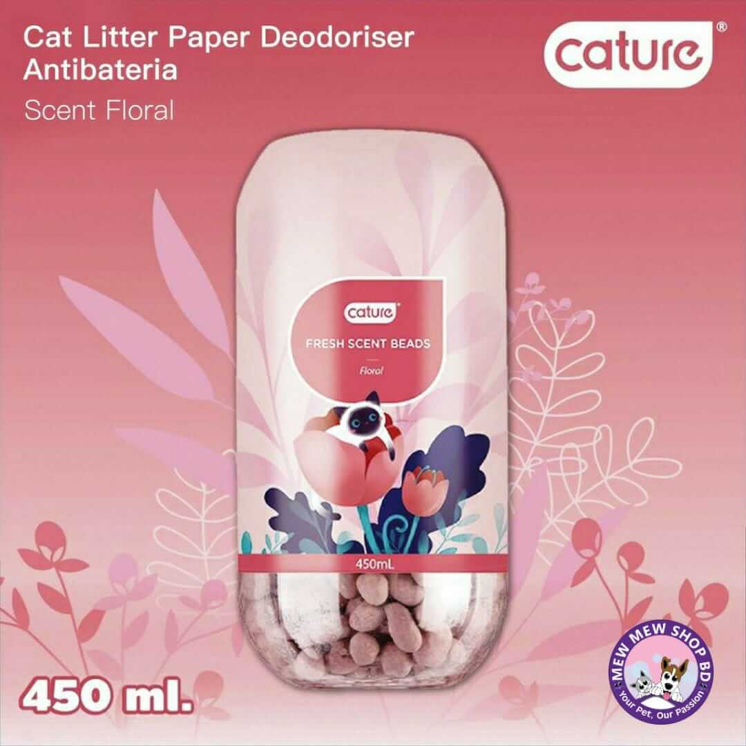 Cature Cat Litter Deodorizer - Fresh Scent Beads Floral 450 ml