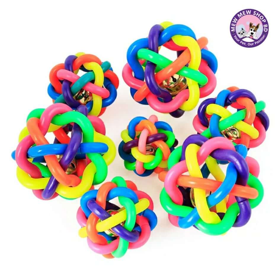 Colorful Rubber Chew Ringing Ball For Cats and Dogs