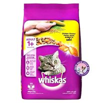 Whiskas Adult (+1 year) Dry Cat Food, Chicken Flavor, 480g Pack