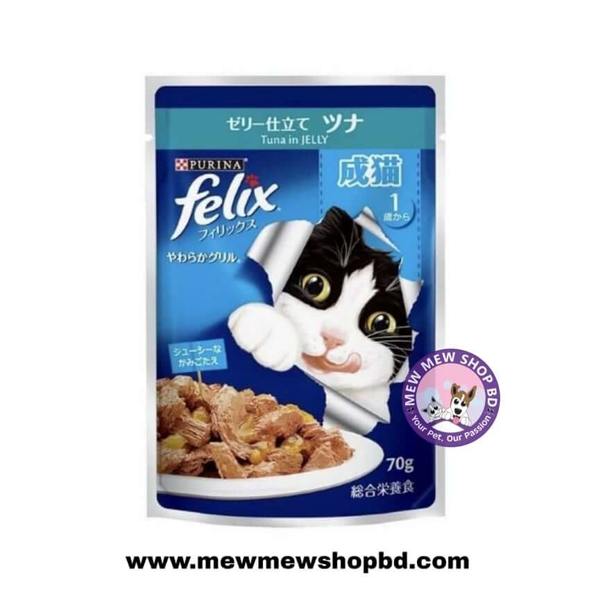 Purina Felix Adult Cat Food with Tuna in Jelly Pouch 85g