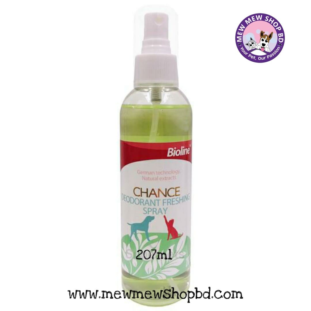 Bioline Pet Large Perfume || CHANCE Flavor || Deodorant Freshing Spray Cats & Dogs Perfume -- 207ml