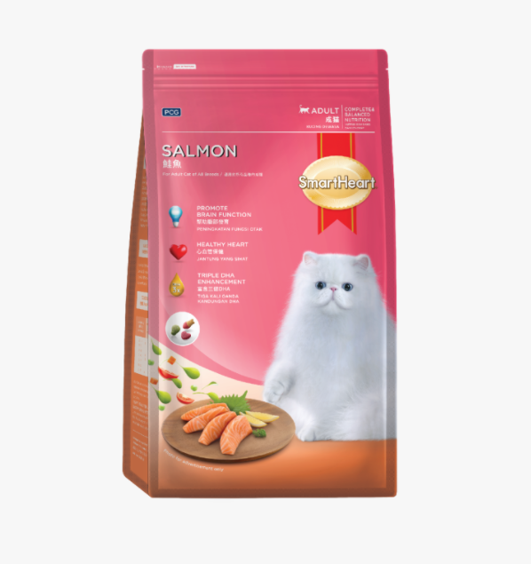 SmartHeart Cat Dry Food Salmon - 3kg (Adult)