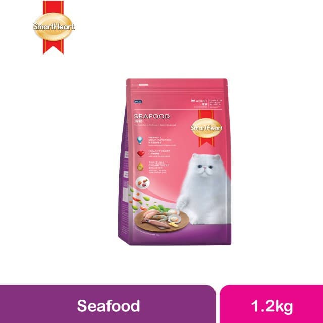 SmartHeart Adult Cat Dry Food Seafood 1.2 kg