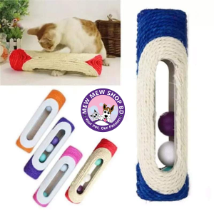 Sisal Scratcher Cat Toy || sisal Ball Trapped With 3 Ball in (1Pcs) Toys