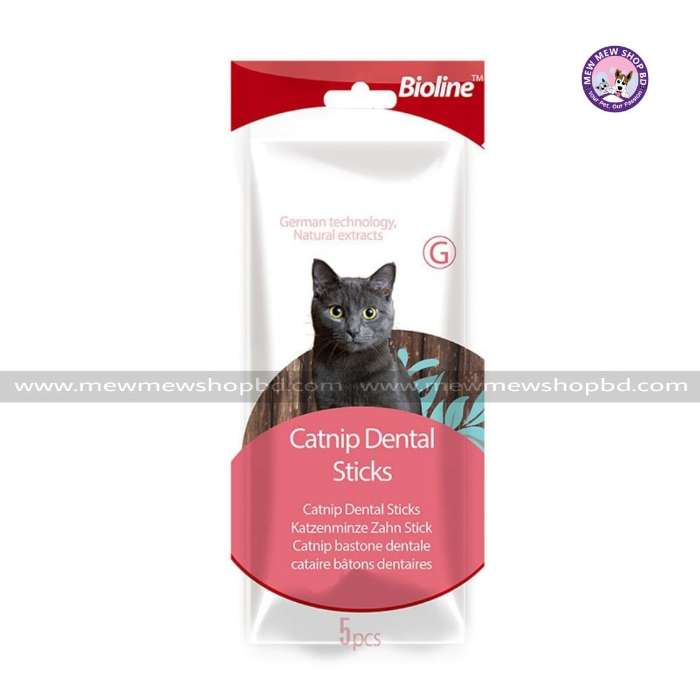 Bioline Catnip Dental Sticks 5Pcs