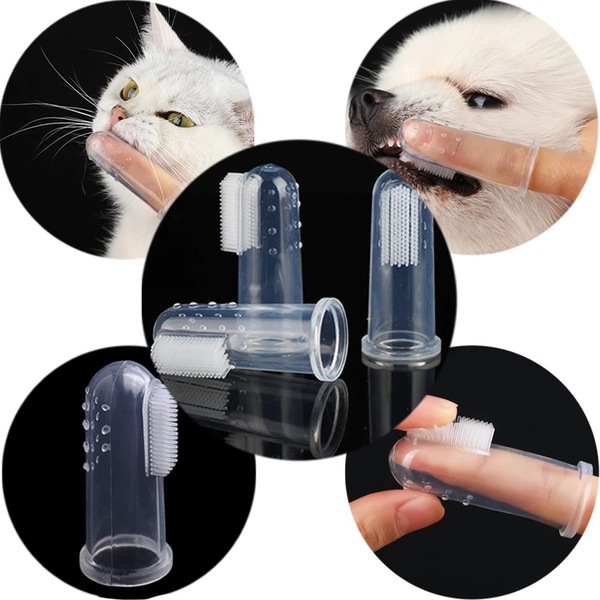 Pet Cats & Dogs Silicone Toothbrush 1pcs