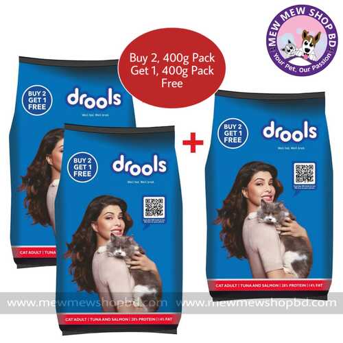 Drools Tuna & Salmon Adult Cat Food (Buy 2 Get 1 Free)