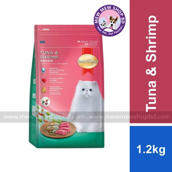 SmartHeart Adult Cat Dry Food Tuna and Shrimp 1.2kg