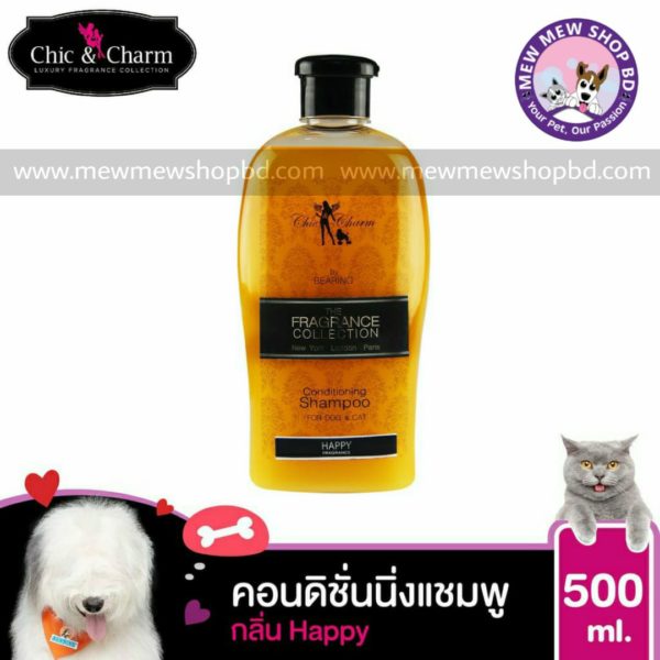 Bearing Chic & Charm Conditioning Shampoo for Cat & Dogs With Happy Fragrance 500ml