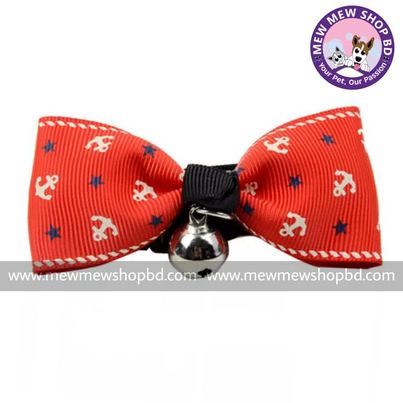 Premium Pet Bow Tie || Anchor- Red