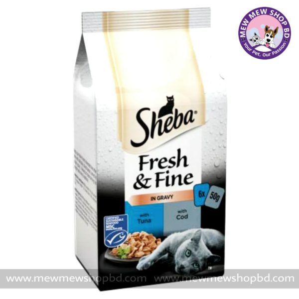 Sheba Fresh & Fine In Gravy With Tuna 7 Cod (6x50g)