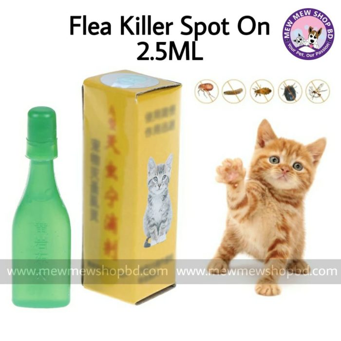 Flea Killer Spot On for Pet Cat & Dog 2.5ML