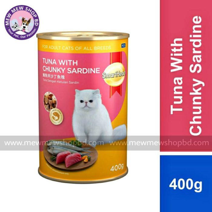 SmartHeart Cat Canned Tuna and Chunky Sardine 400gm