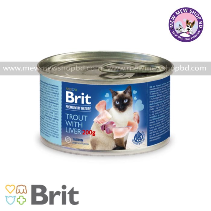 Brit Premium Cat Canned Food Trout with Liver (200g)