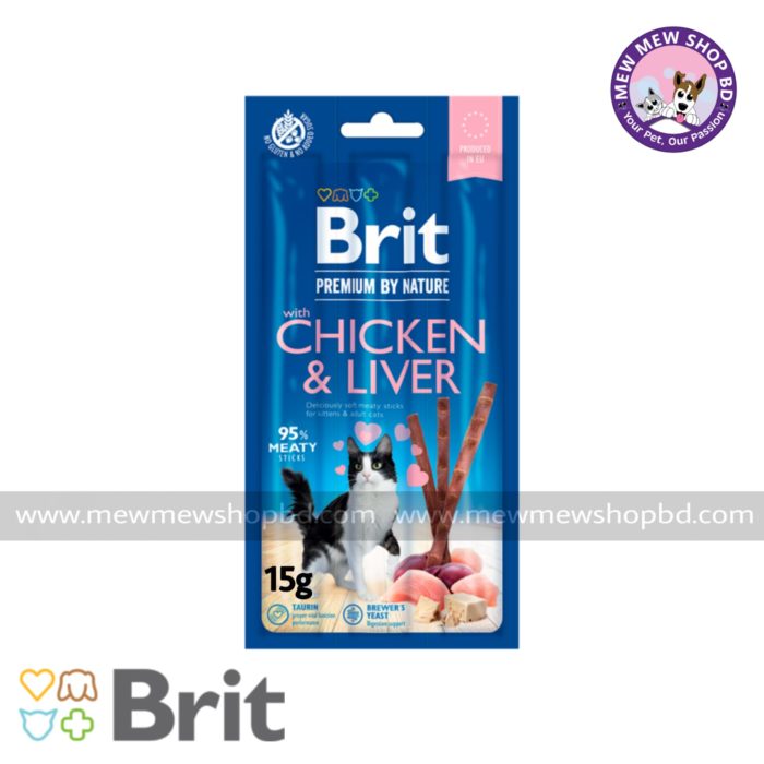 Brit Premium by Nature Cat Sticks with Chicken & Liver (3 sticks)