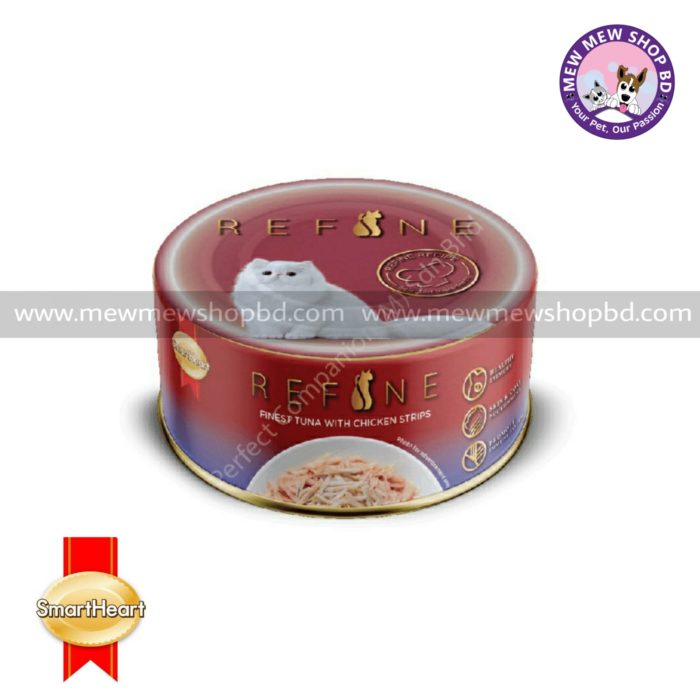 Smartheart Refine Cat Canned Food Tuna With Chicken Strips (80g)