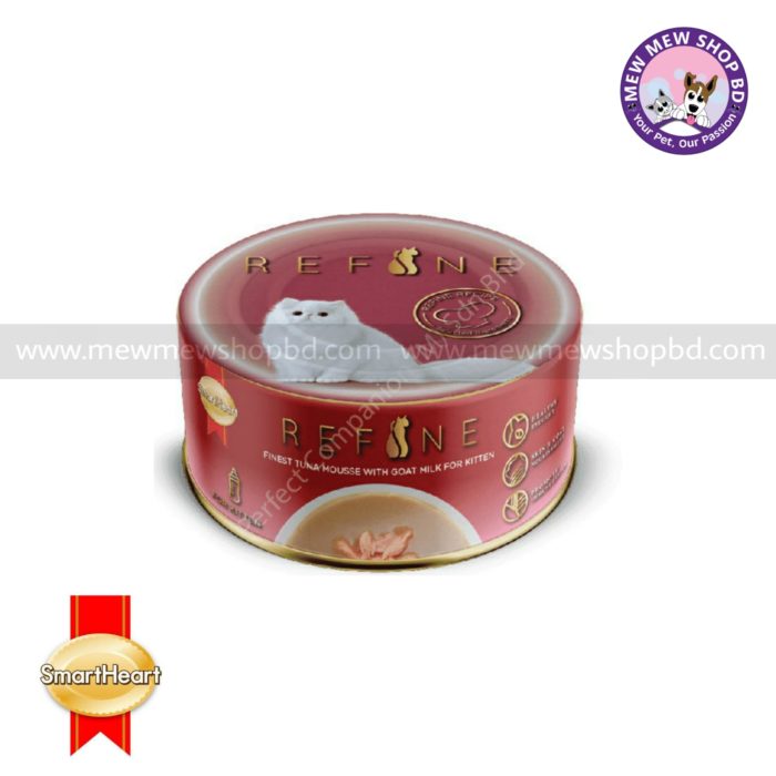 Smartheart Refine Cat Canned Food Tuna Mousse With Goat Milk Kitten (80g)