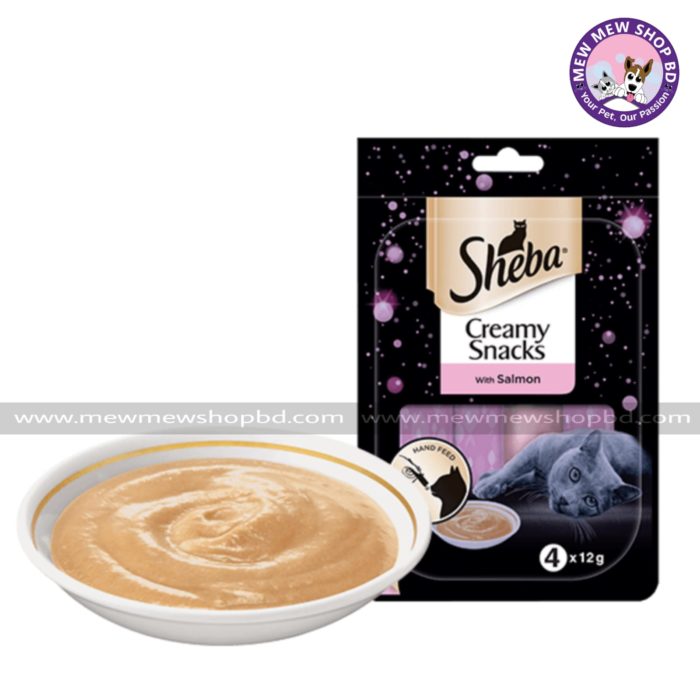 Sheba Creamy Snacks Salmon Cat Treats 4x12g