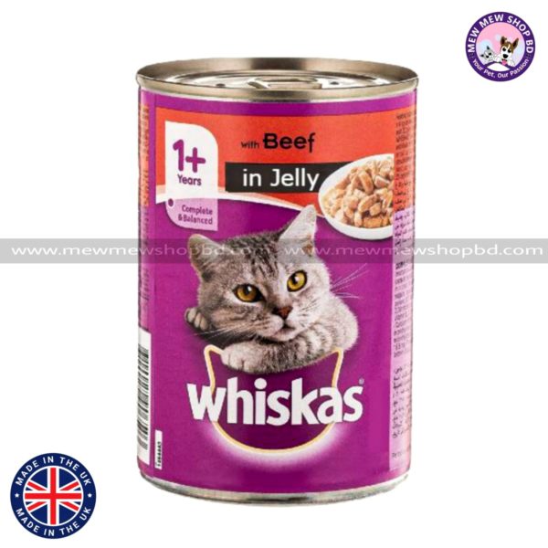 Whiskas 1+ Year Can with Beef in Jelly 390g [UK]