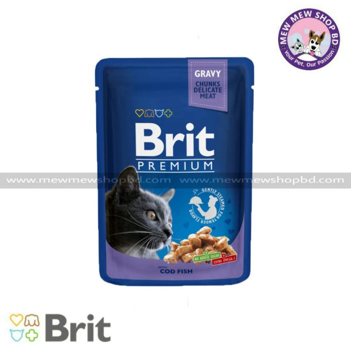 Brit Premium Cat Pouch with Cod Fish 100g