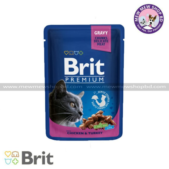 Brit Premium Cat Pouch with Chicken & Turkey 100g