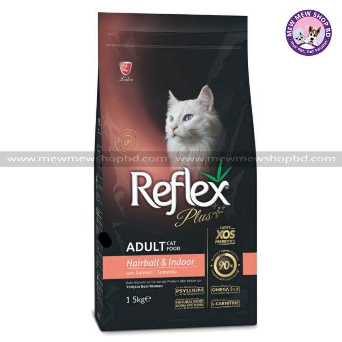 Reflex Plus Adult Cat Food Hairball & Indoor 15 kg
