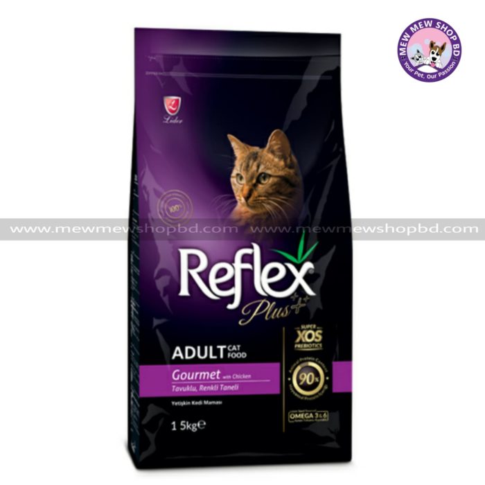 Reflex Plus Adult Cat Food Gourmet with Chicken 15 kg