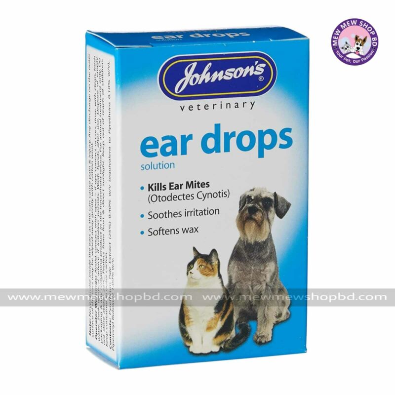 Johnson's Ear Care Drops for Dogs and Cats 15ml