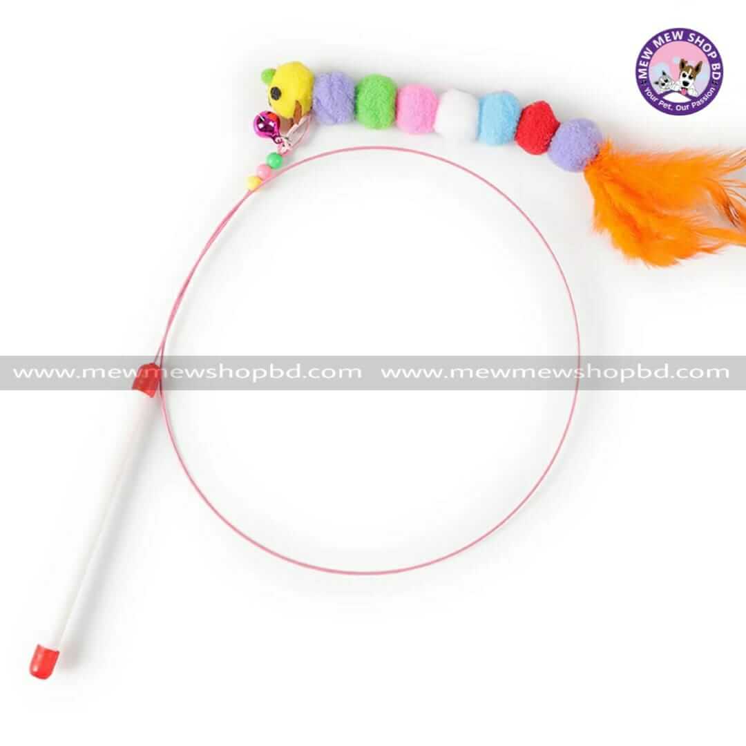 String Rainbow Ball Teaser for Pet Cat