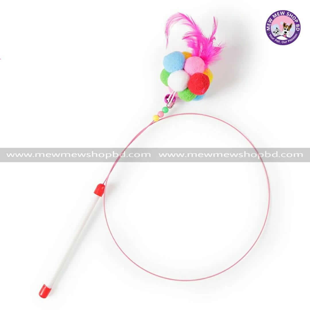 String Plush Ball Teaser for Pet Cat