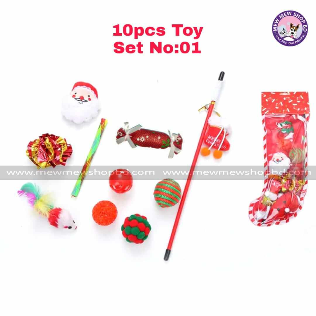 10pcs Pet Cat Toy Set for interacting