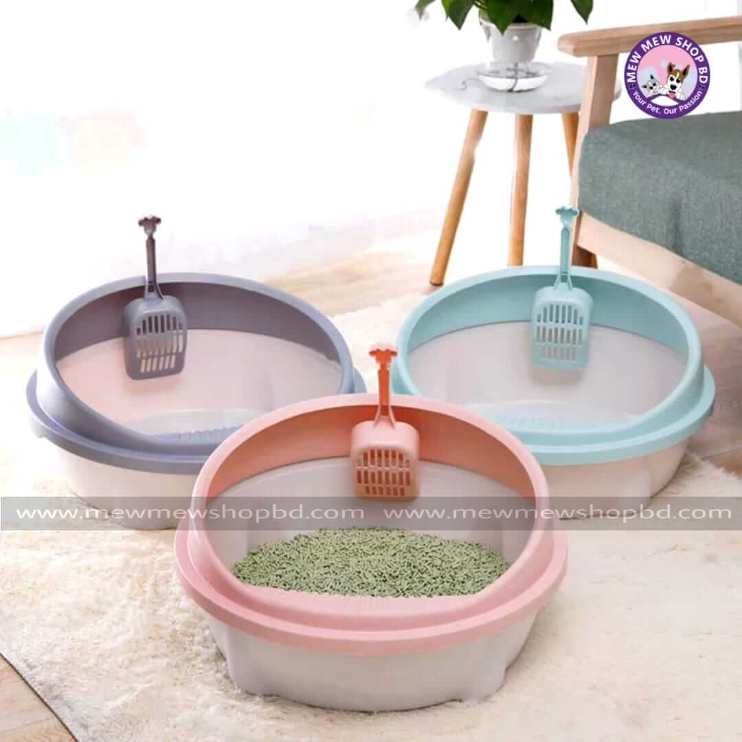 Round Shape Litter Box for Pet Cat