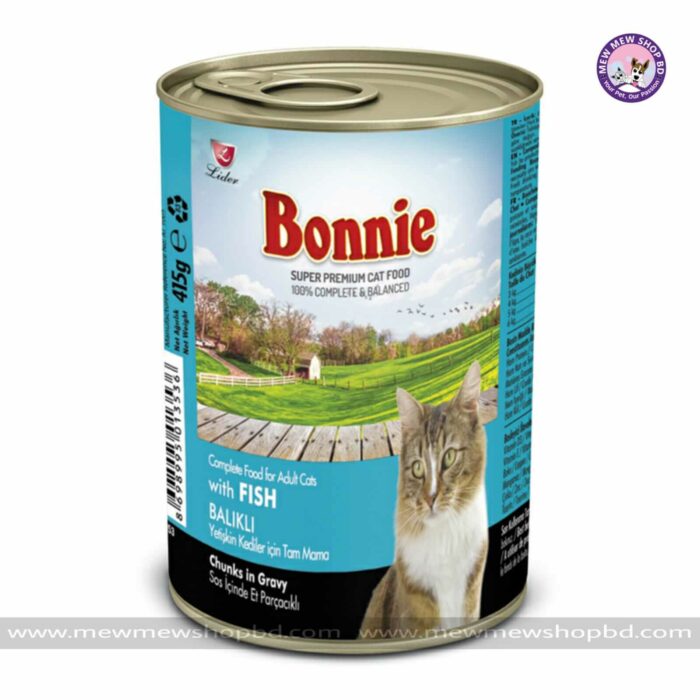 Bonnie Cat Canned Food Fish Chunks in Gravy 415g