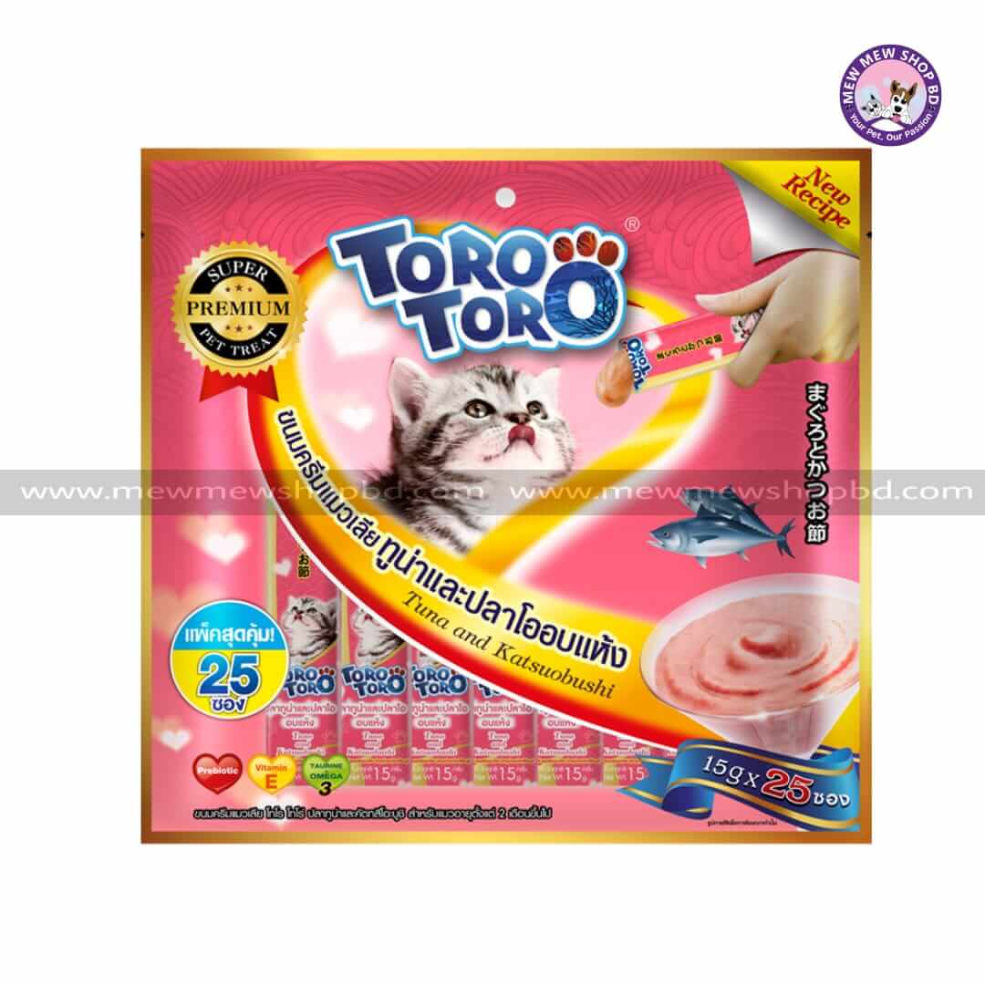 25 Pcs Toro Toro Lickable Treat Tuna and Katsuobushi (25*15g) 25pcs