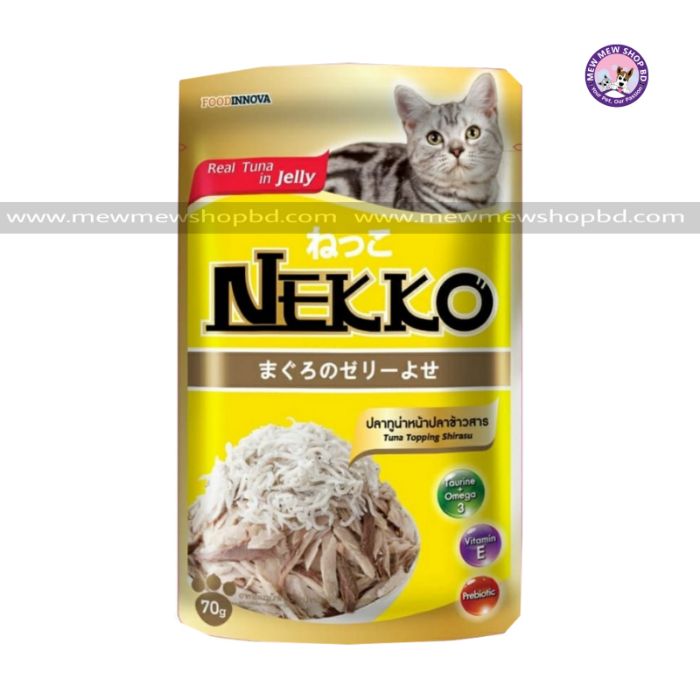 Nekko Pouch Real Tuna Topping Shirasu in Jelly 70g