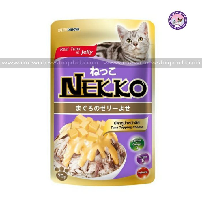 Nekko Cat Pouch Tuna Topping Cheese in Jelly 70g