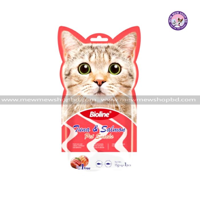 Bioline Cat Treats Tuna with Salmon 5x15g