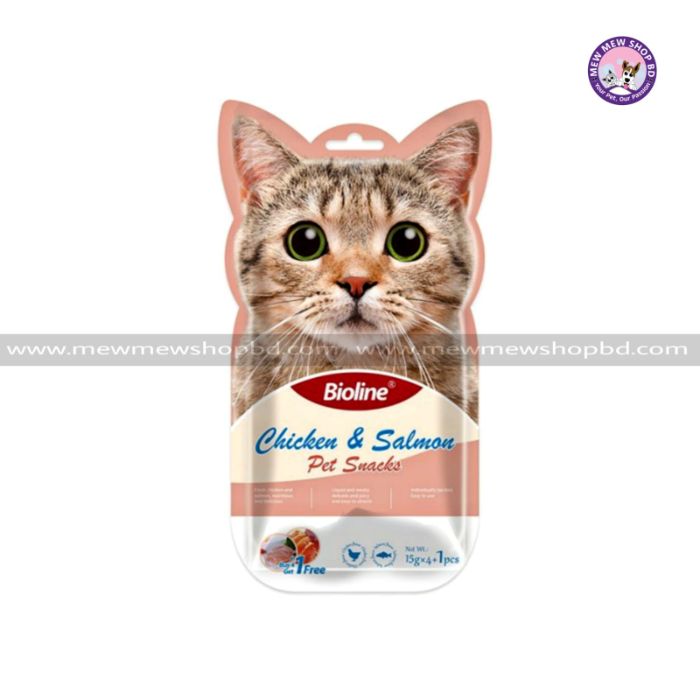 Bioline Cat Treats Chicken with Salmon 5X15g