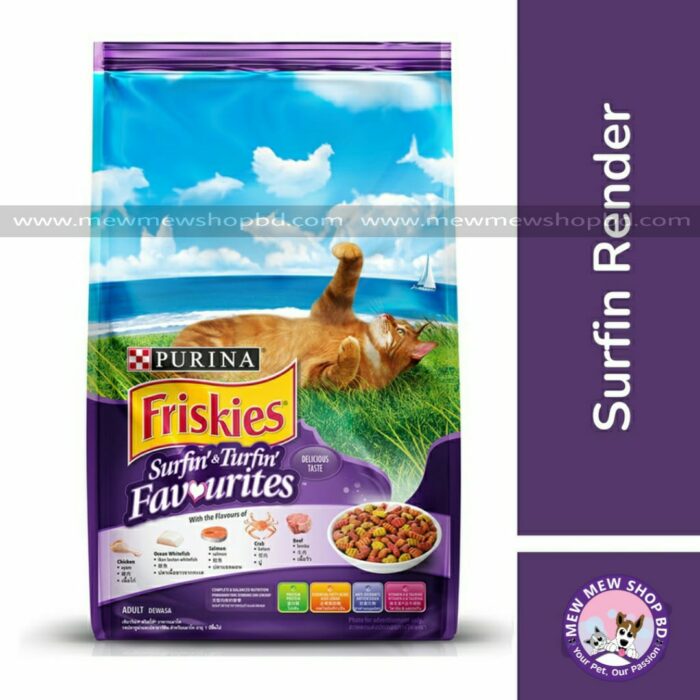 Purina Friskies Surfin Favourites Adult Dry Cat Food