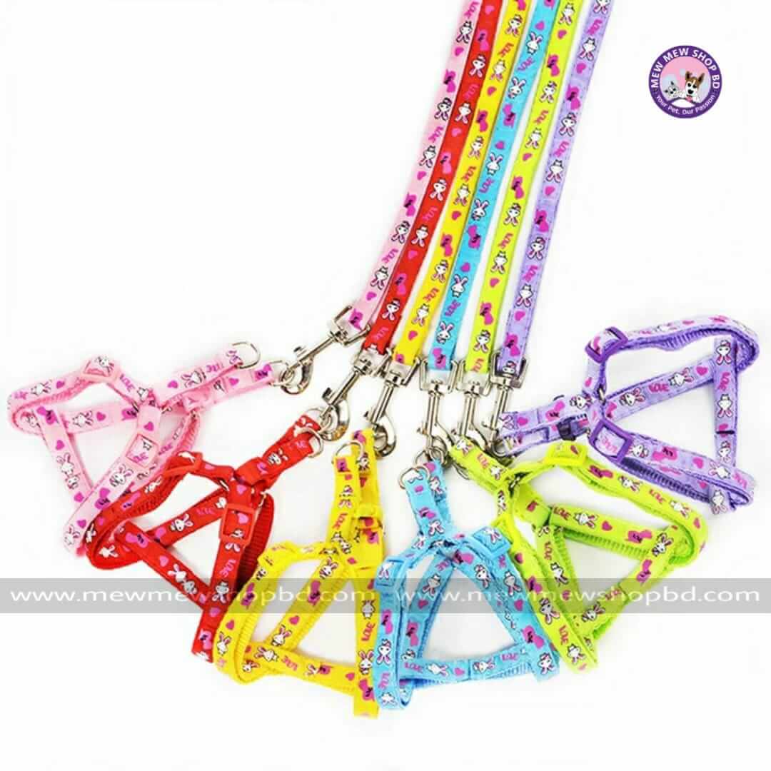 Rabbit print Pet Cat Body Harness