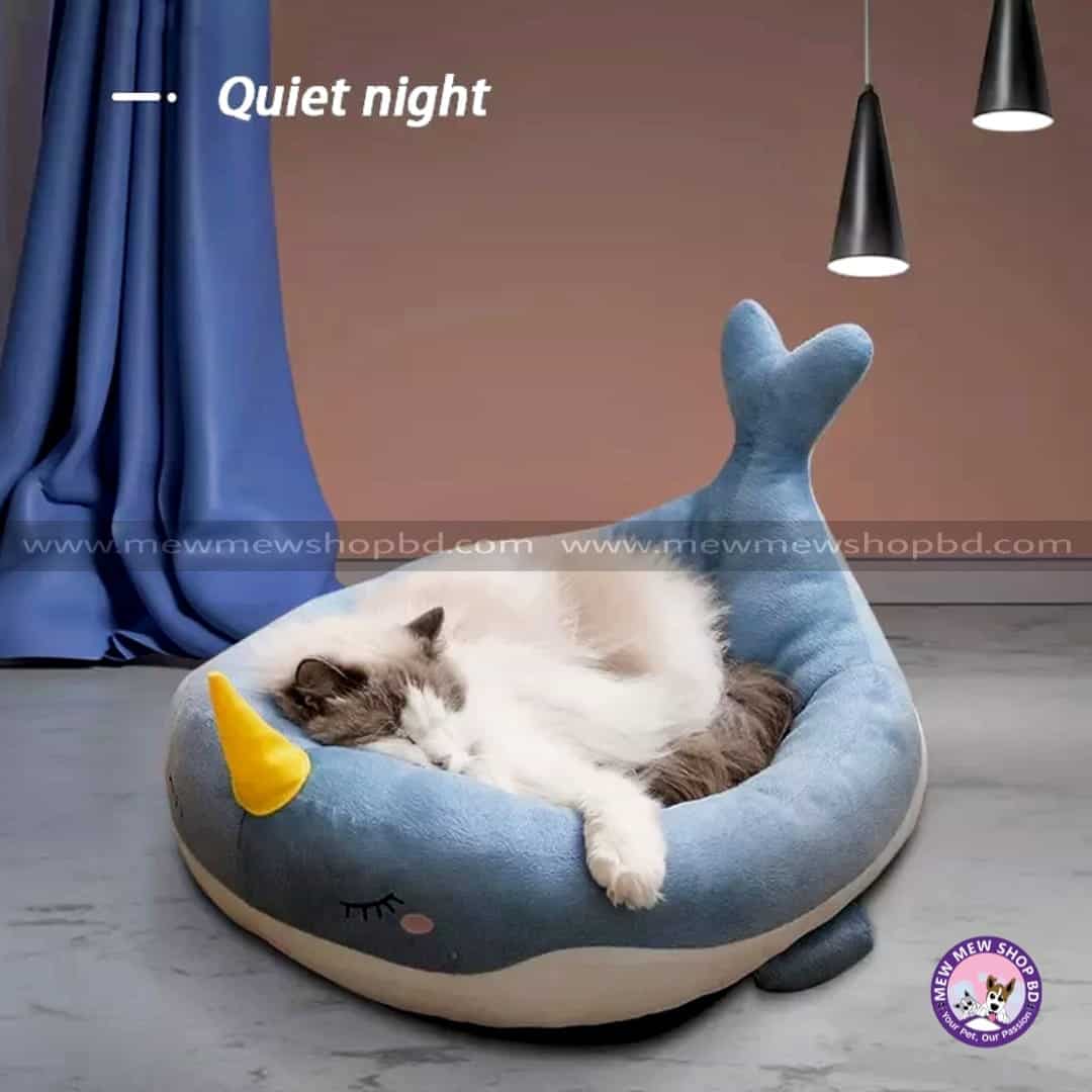 Unique Design Whale Shape Premium Bed for Pet Cat